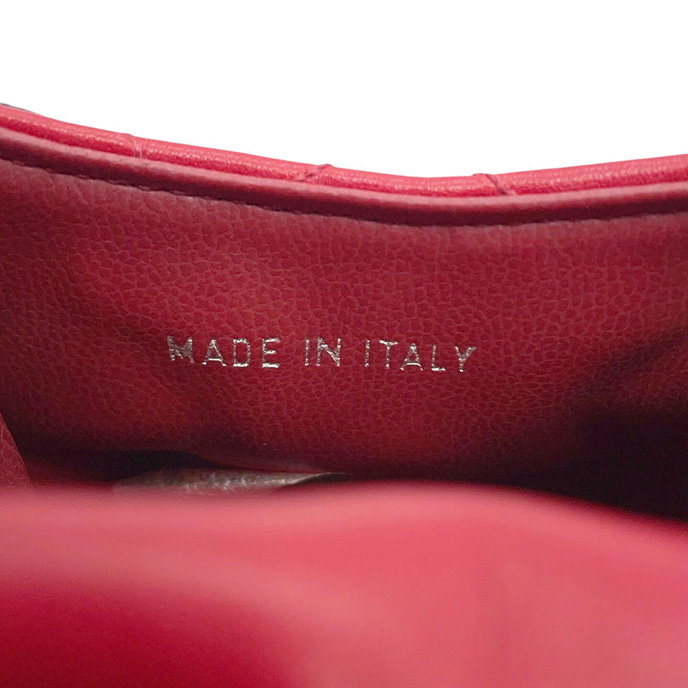 CHANEL Red Lambskin Leather Logo Pochette Wallet - Picture 15 of 16